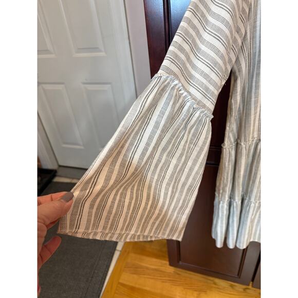 Tavin Cream & Black Striped Tiered Ruffle Dress Size 12 Excellent Cond - Picture 13 of 13